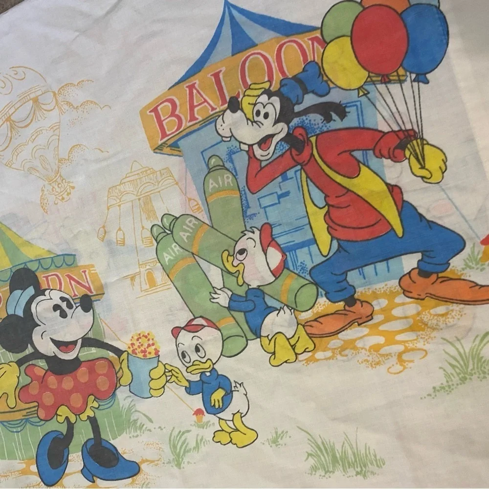 Walt Disney Productions Vintage Mickey And Gang Fair Standard Pillow Case